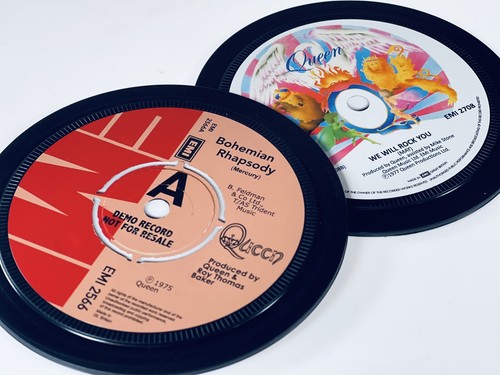 Queen vinyl coasters - queen,