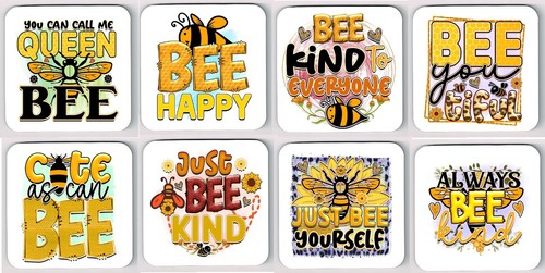 Bee fun quote coaster - fun,