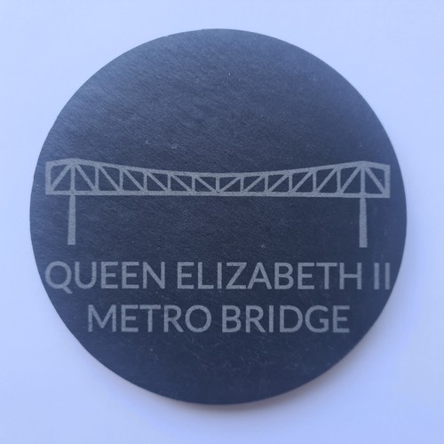 Black slate engraved newcastle - black,