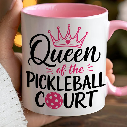 Queen pickleball mug - of,