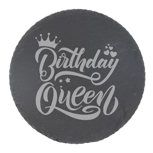Birthday queen engraved slate - queen,