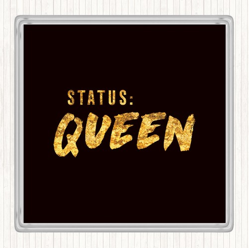 Black gold status queen - black, quote